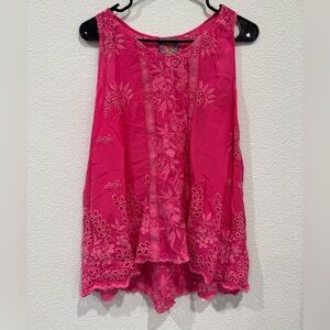 Johnny was pink tank top